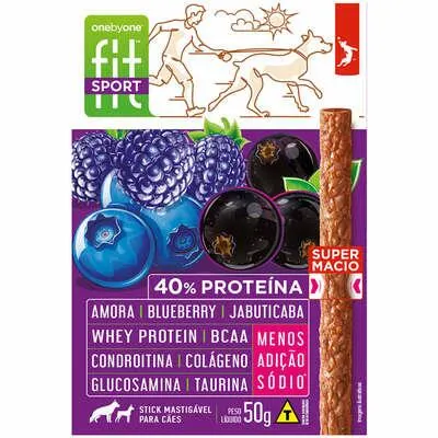 Stick FIT SPORT Spin Pet - 50g - Amora + Blueberry + Jabuticaba