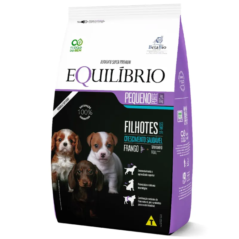 Ração Equilíbrio para Cães Filhotes de Porte Pequeno Sabor Frango 2,5 Kg
