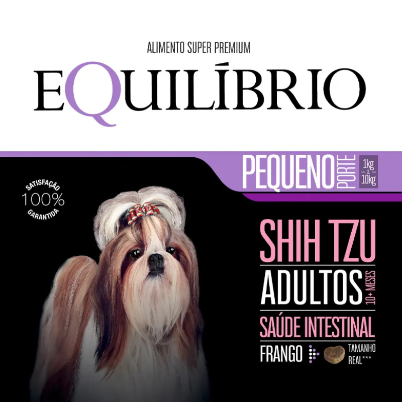Ração Equilíbrio para Cães Adultos Shih Tzu Sabor Frango