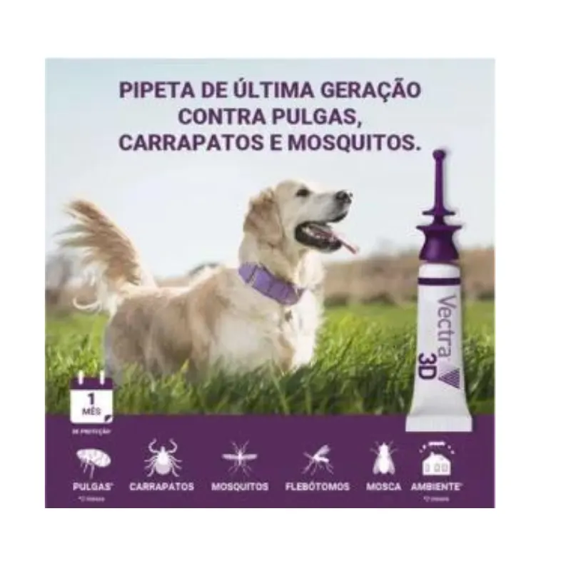 Antipulgas e Carrapatos Ceva Vectra 3D Cães de 40 a 67Kg