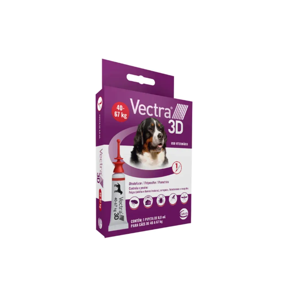 Antipulgas e Carrapatos Ceva Vectra 3D Cães de 40 a 67Kg