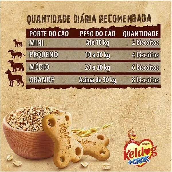 Biscoito Keldog +Crok Integral Para Cães Adultos 400g