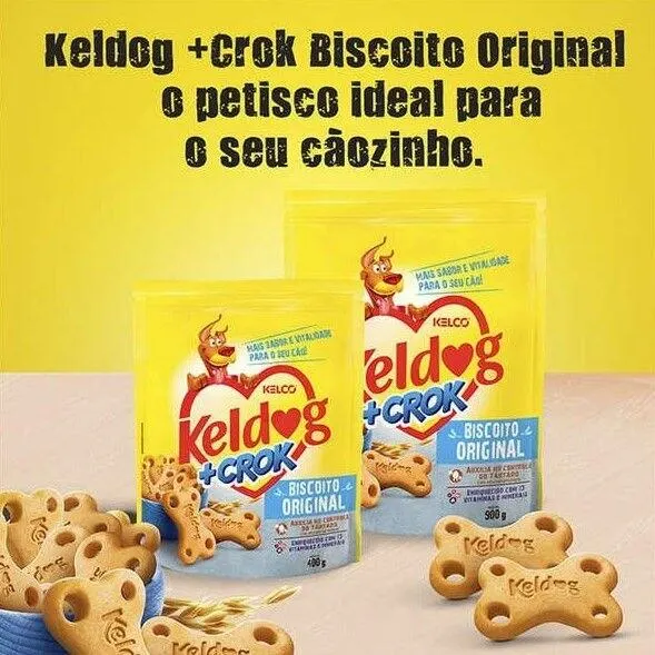 Biscoito Keldog +Crok Original Para Cães Adultos 400g