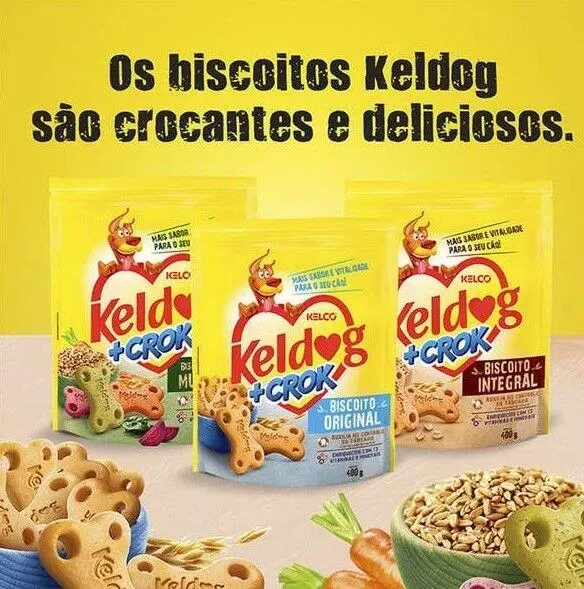 Biscoito Keldog +Crok Original Para Cães Adultos 400g