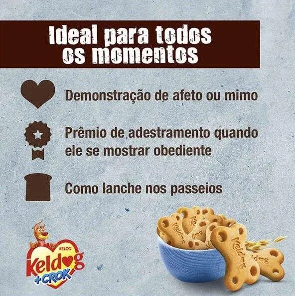 Biscoito Keldog +Crok Original Para Cães Adultos 400g