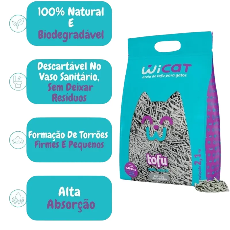 Wicat Carvão de Bambu Pacote 2,1 Kg