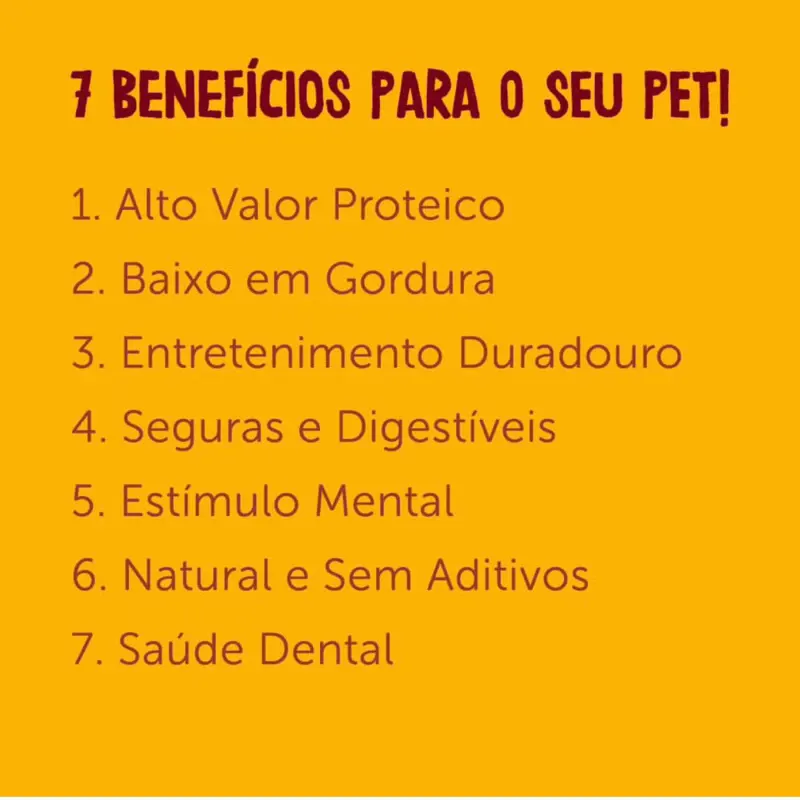 Petiscão Natural Orelha Bovina Natural com 1 UN