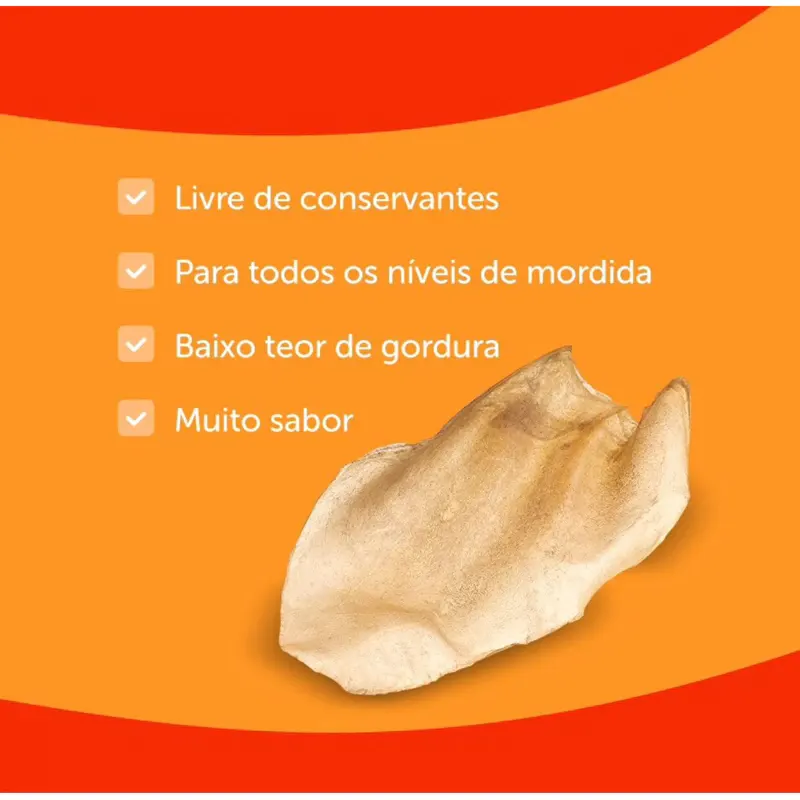 Petiscão Natural Orelha Bovina Natural com 1 UN