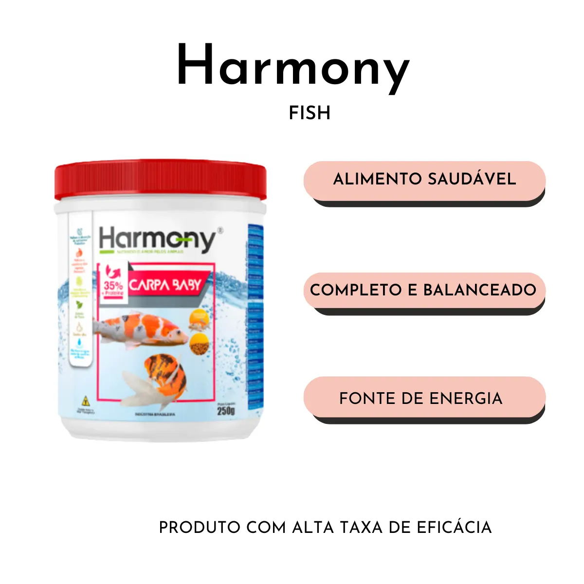 Ração para Carpa Baby Harmony Fish 250 g- Minas Nutri