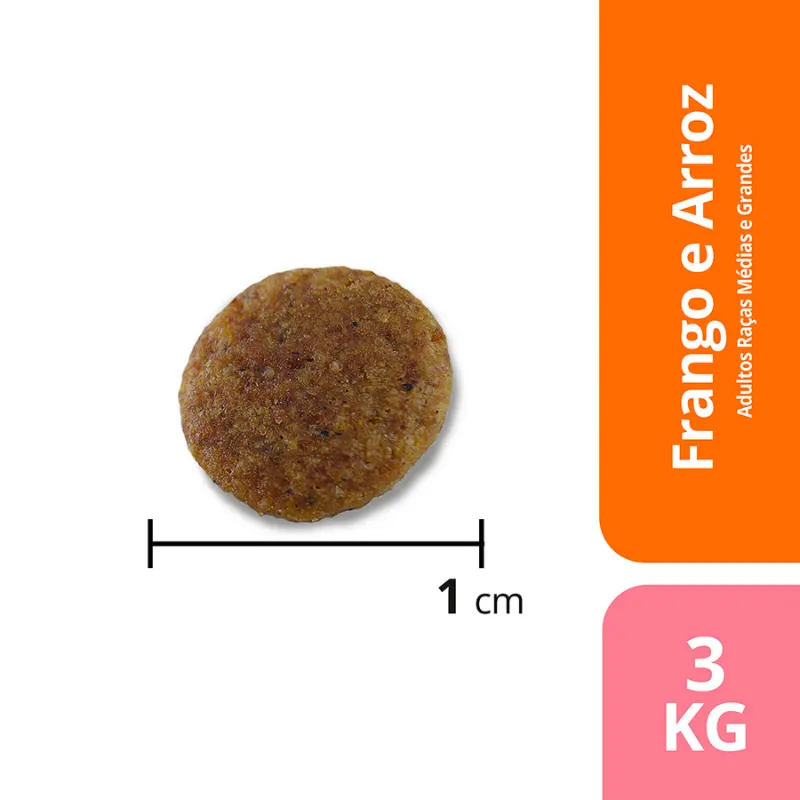 Ração Max para Cães Adultos de Médio Grande Porte Frango e Arroz 3 Kg