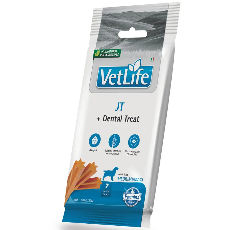Petisco Dental Farmina Vet Life JT para Cães de Raças Médias e Grandes 100g