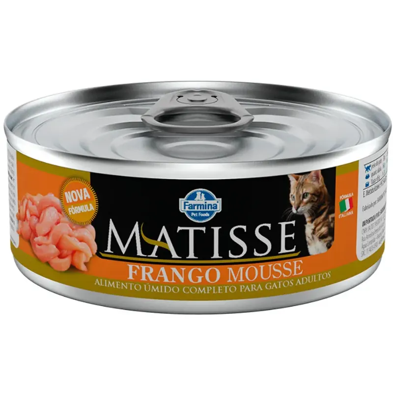 Ração Úmida Lata Matisse para Gatos Mousse Frango 85g