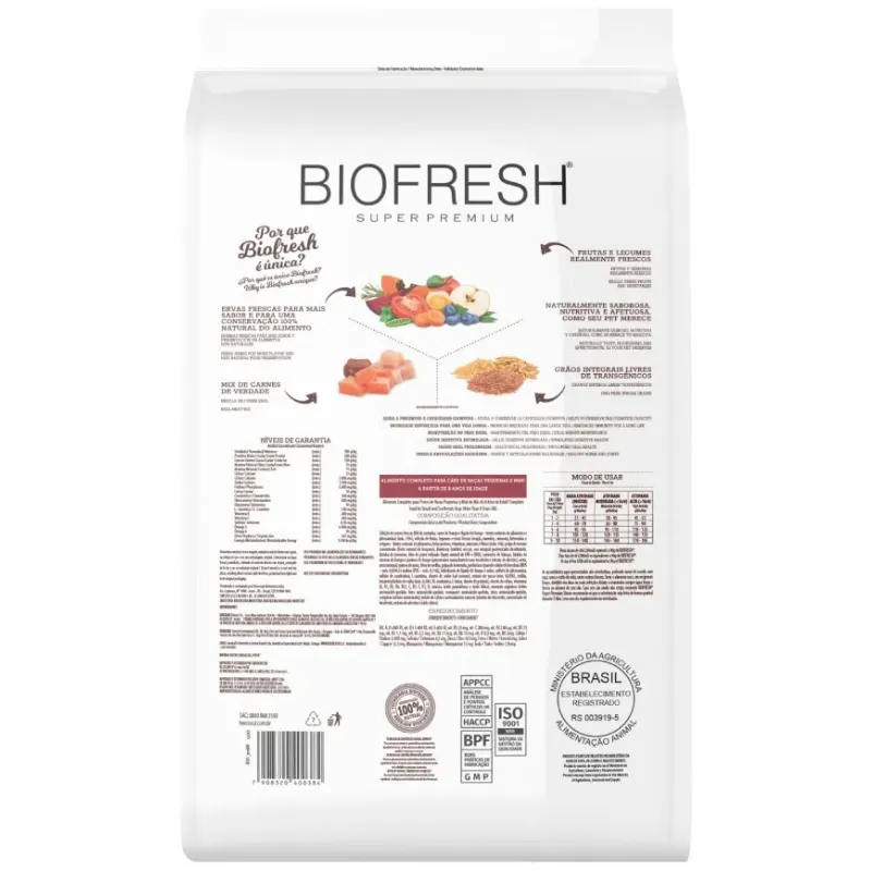 Ração Biofresh Cão Sênior Pequena e Mini Mix