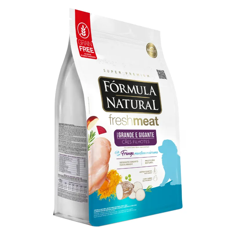 Ração Fórmula Natural Fresh Meat Cães Filhotes de Grande Porte Sabor Frango 12kg