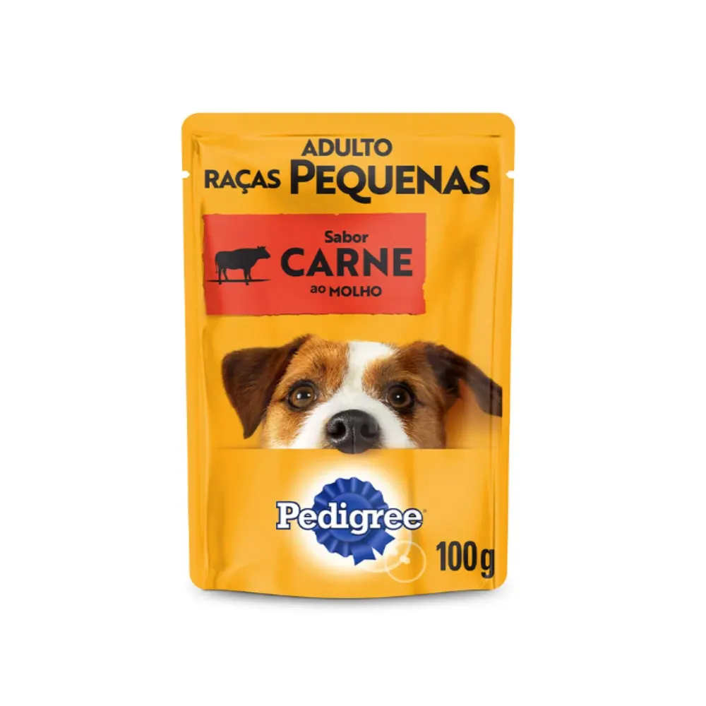 Pedigree Sachê Carne Molho Cães Adultos Raças Pequenas 100g