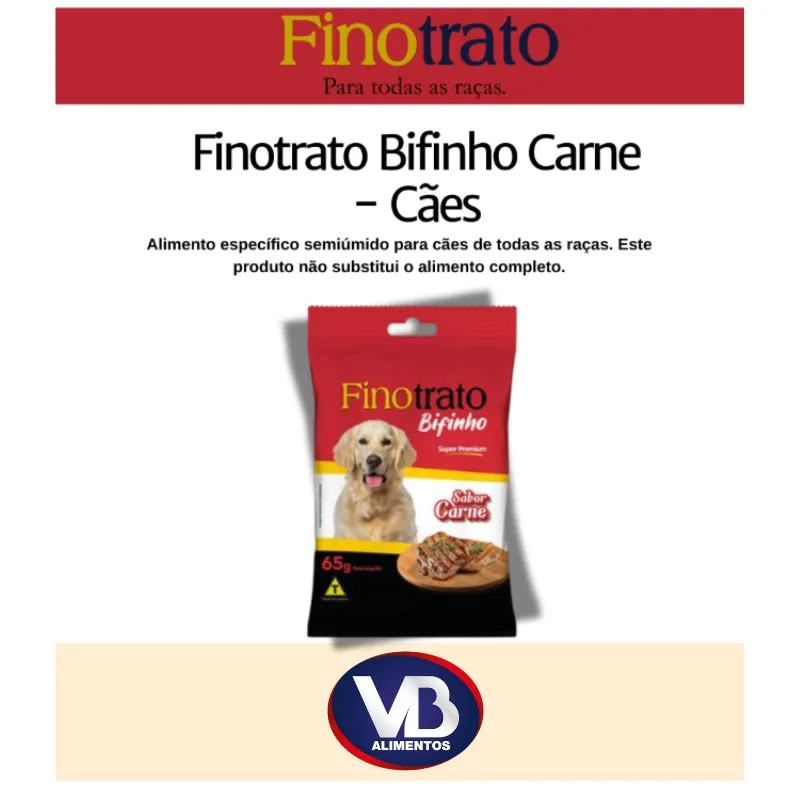 Bifinho Finotrato Sabor Carne para Cães 65 g