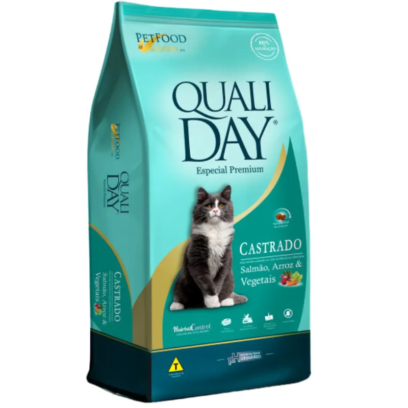 Ração Qualiday Gatos Adultos Salmão Castrado