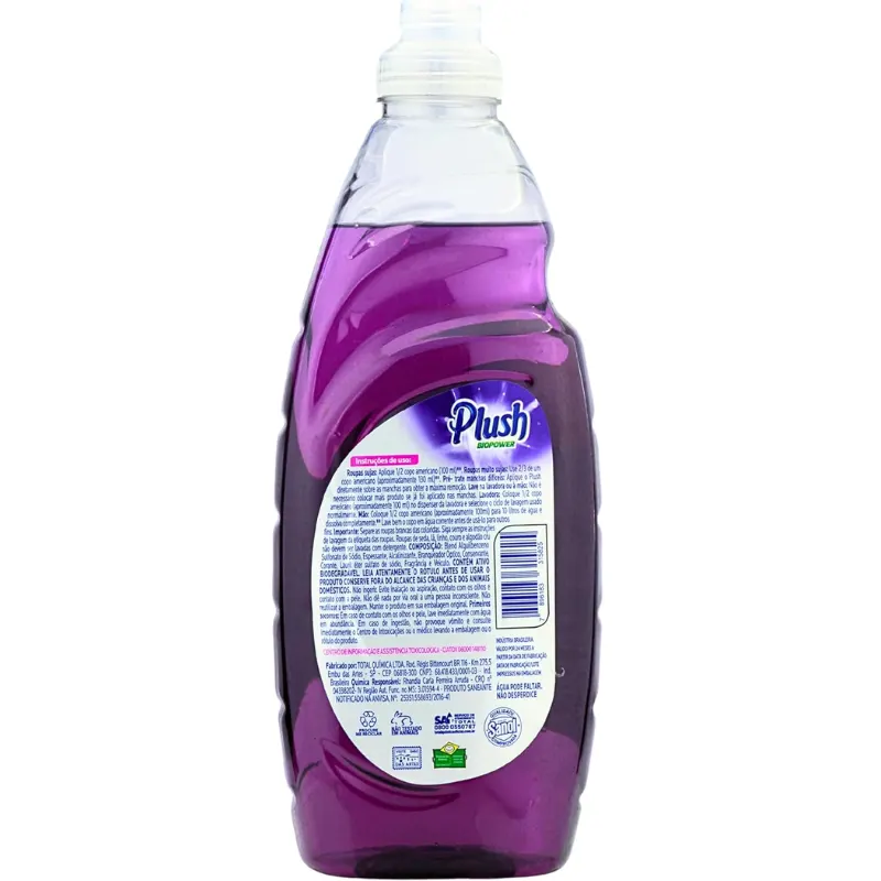Lava Roupas Plush Liquido Biopower Lavanda 2 L