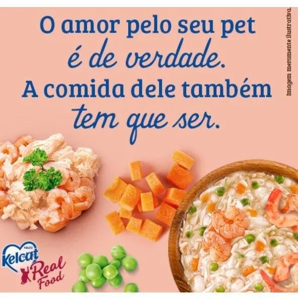 Ração Úmida Kelcat Real Food Peixe Branco com Camarão 85g
