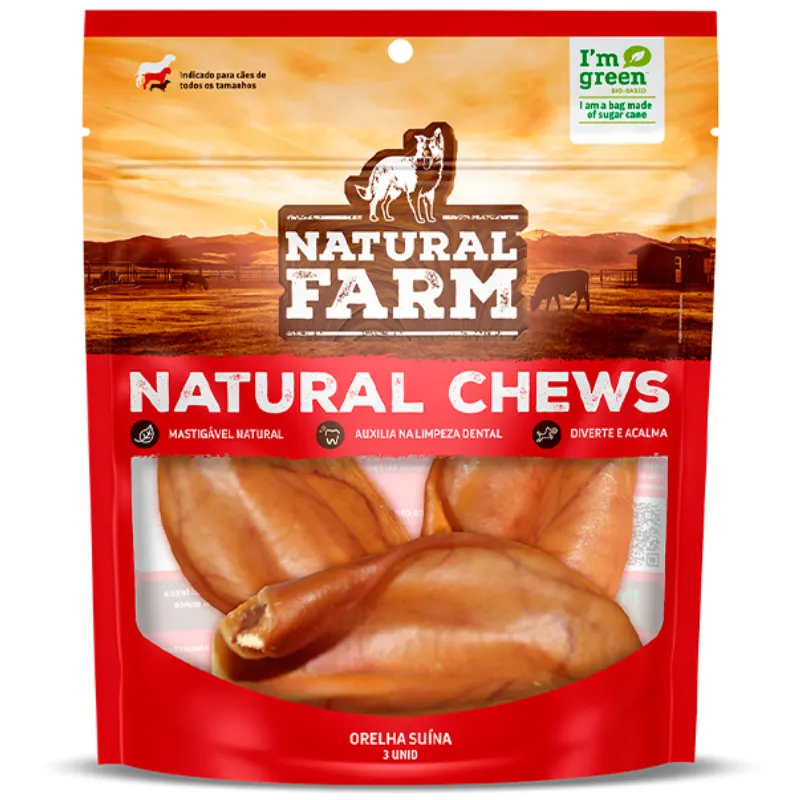 Natural Farm Orelha Suína com 3 Un