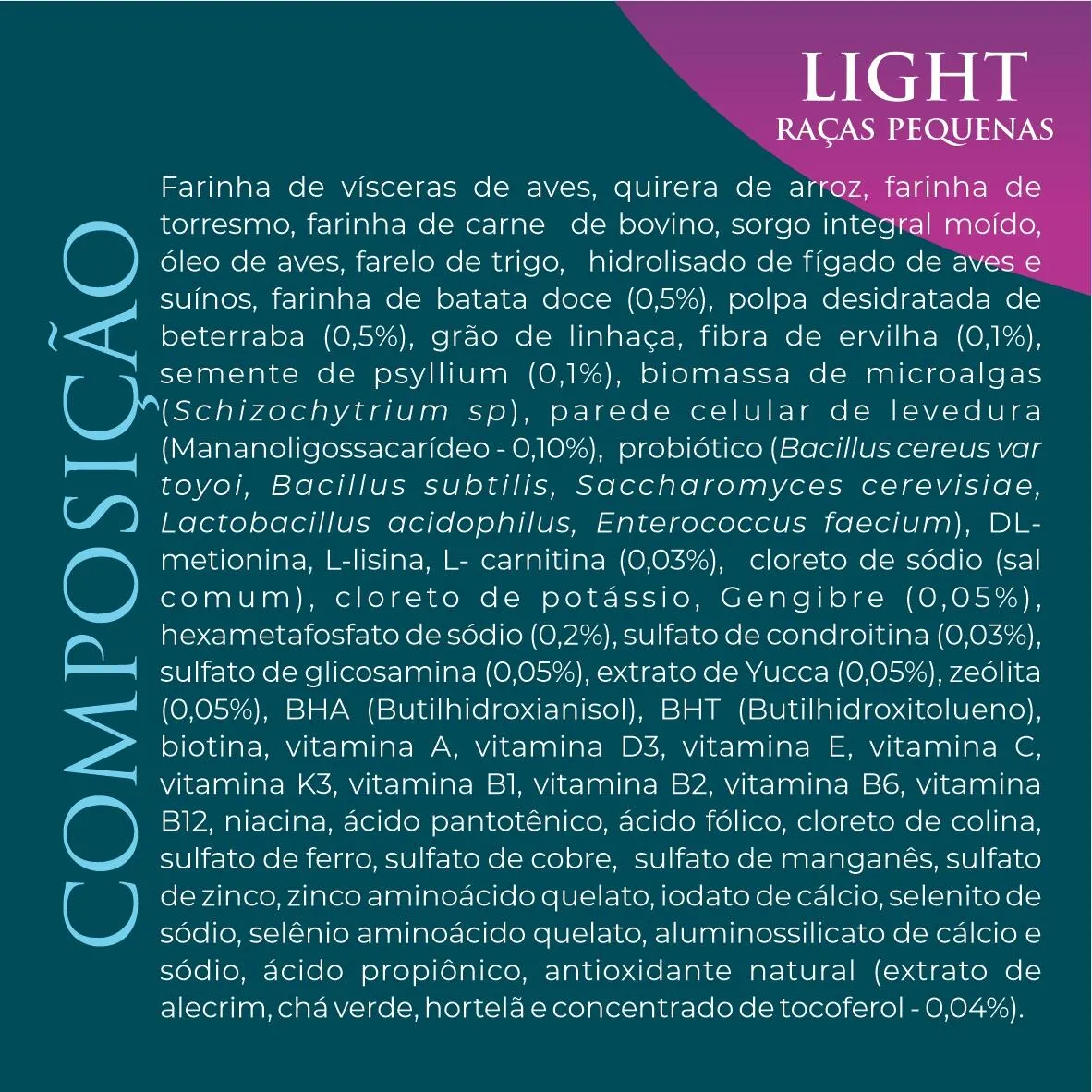 Ração Qualiday Prolife Light Raças Pequenas