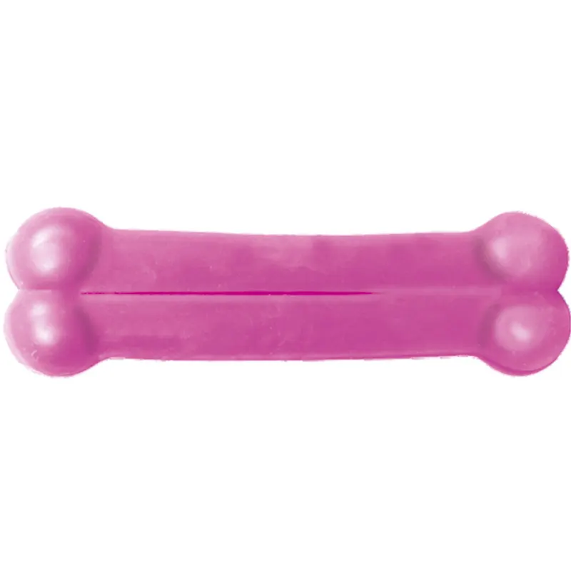 Brinquedo Furacão Pet Osso Plaque Ataque Liso Rosa