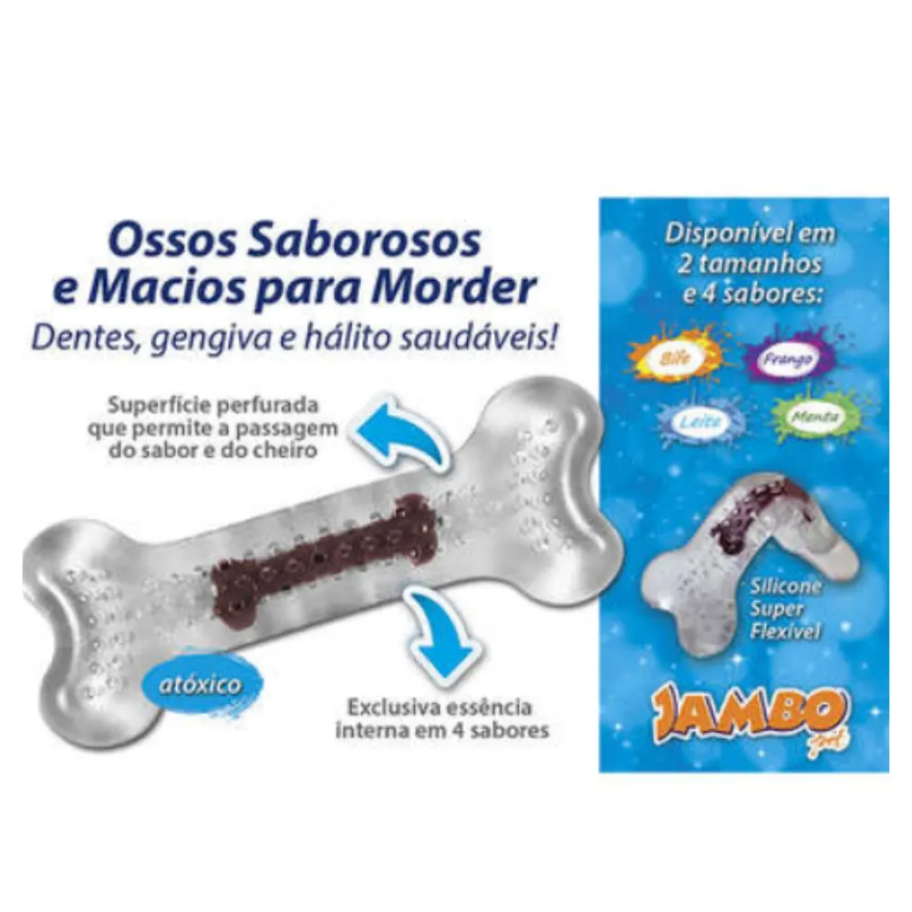 Brinquedo Jambo Osso Silicone Boninho Leite- Grande