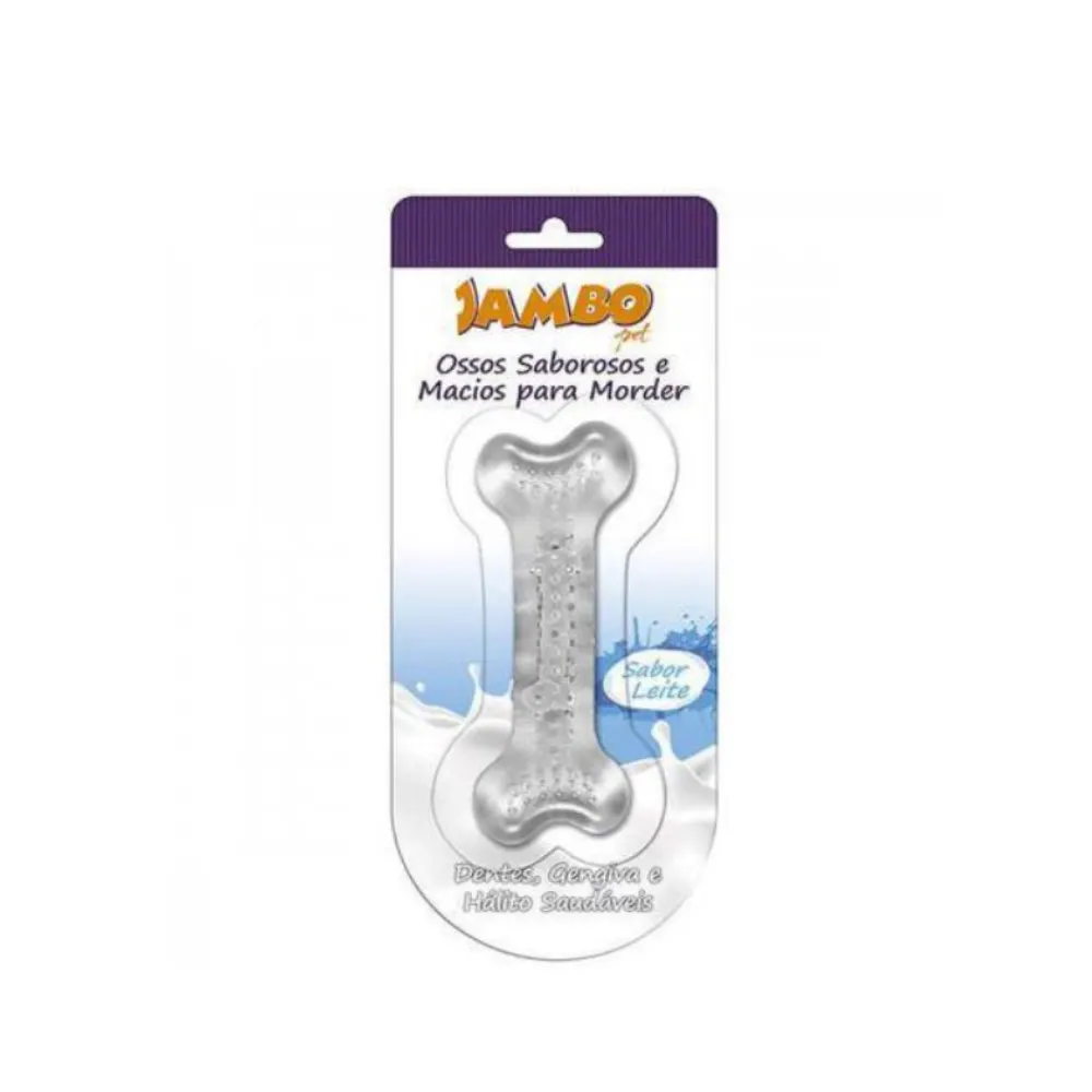 Brinquedo Jambo Osso Silicone Boninho Leite- Grande