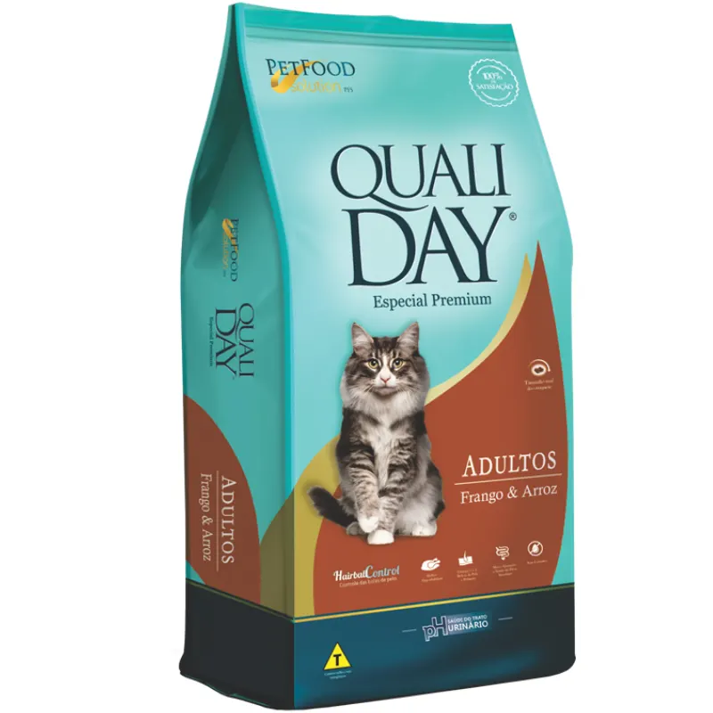 Ração Qualiday Cat para Gatos Adultos Sabor Frango
