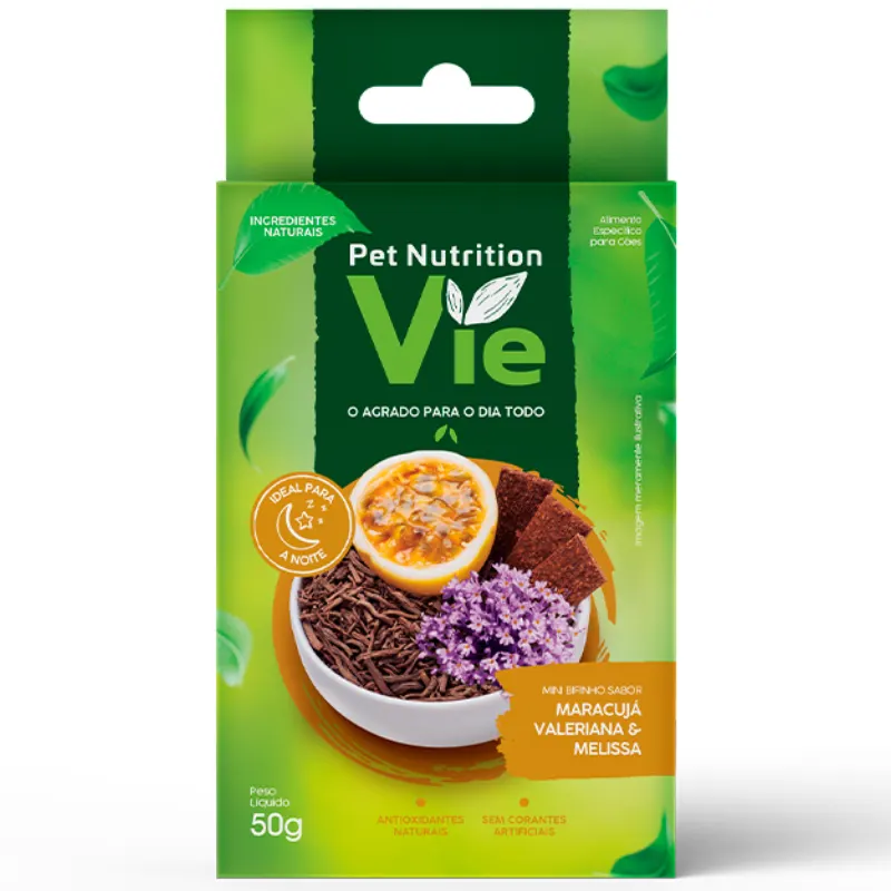 Snack Pet Nutrition Vie Maracujá, Valeriana e Melissa para Cães 50 g