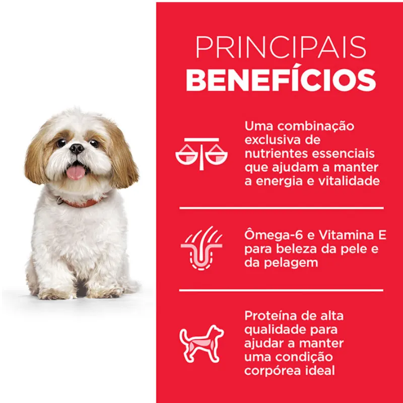 Ração Hill´s Cães Adultos 7+ Raças Pequenas Sabor Frango 800 g