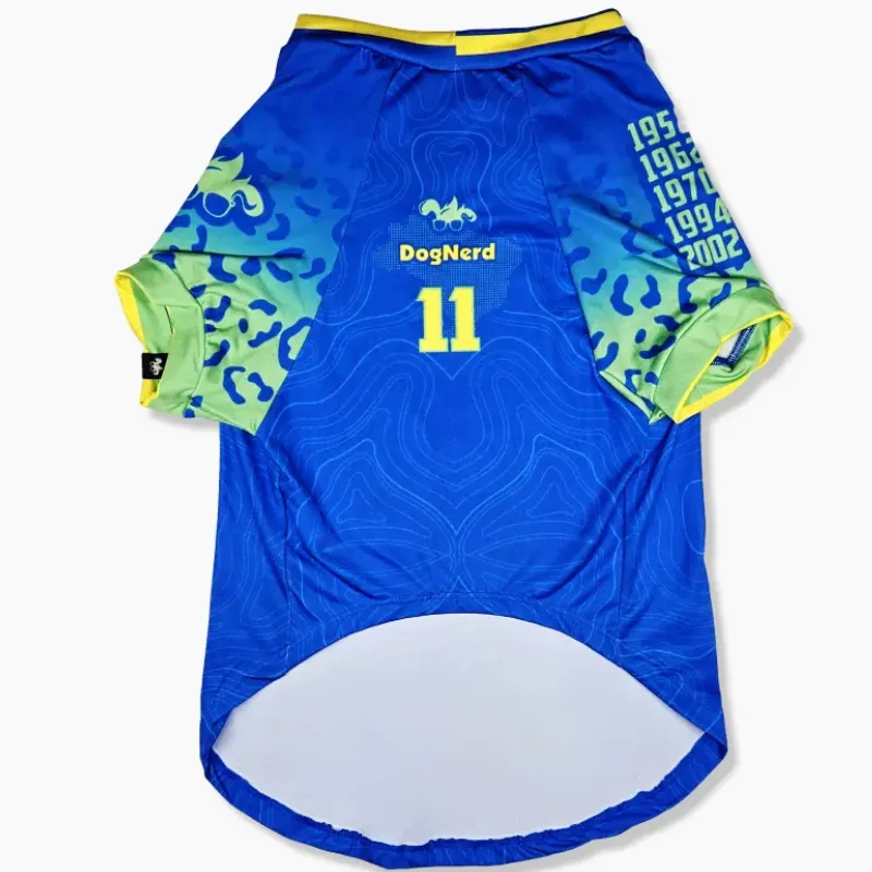Roupa PET UV50  Brasil Azul 2026 Dog Nerd
