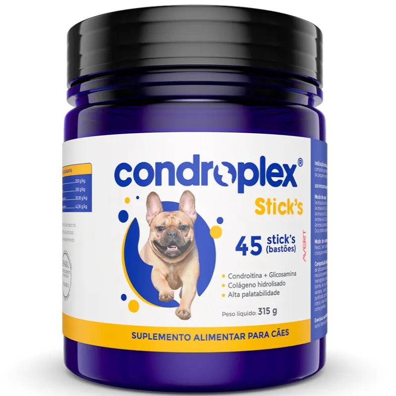 Suplemento Alimentar Avert Condroplex Sticks 45 Bastões
