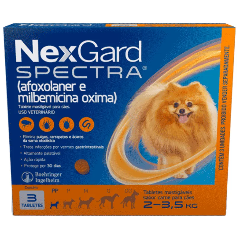 NexGard Spectra para Cães de 2 a 3,5 kg