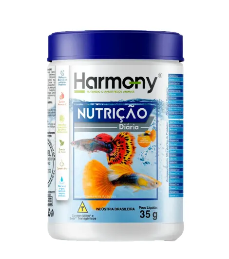 Harmony Fish Nutrição Diária 35g ? Minas Nutri
