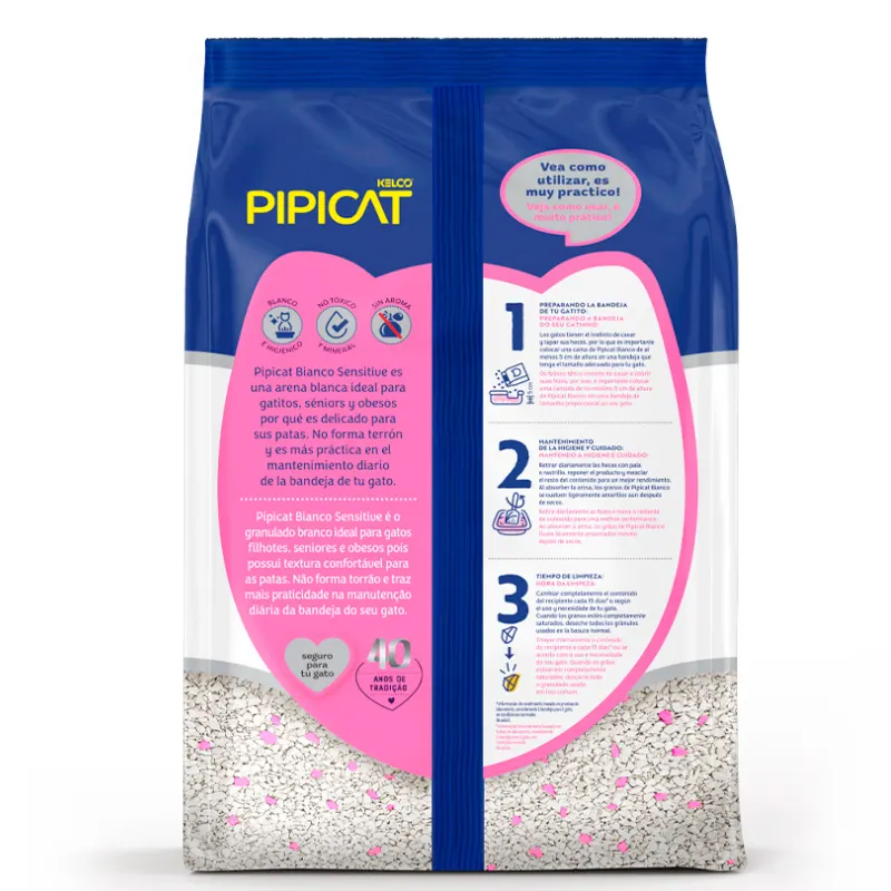 Pipicat Granulado Sanitário Bianco Sensitive 1,8 Kg
