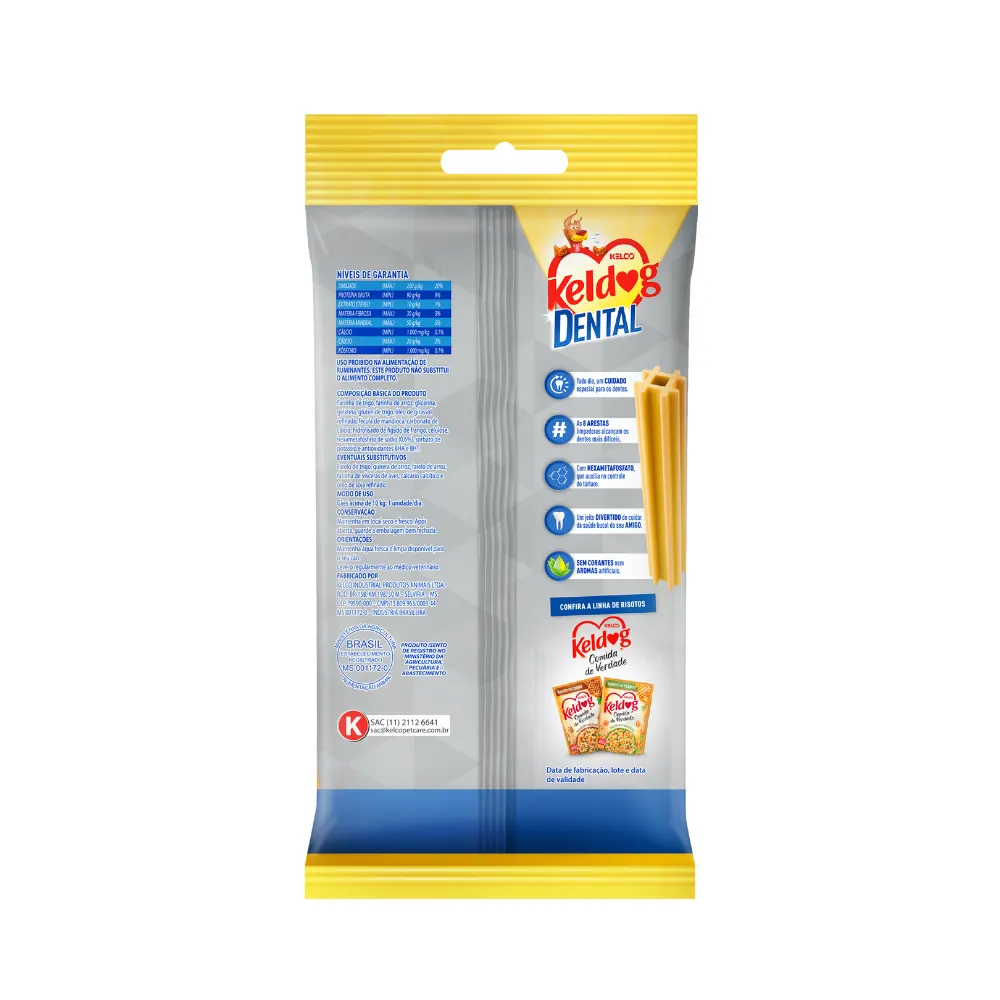 Petisco Keldog Dental Cães Médios e Grandes 3 uni 80g