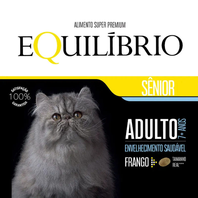 Ração Equilíbrio para Gatos Adultos Sênior Sabor Frango 1,5 Kg