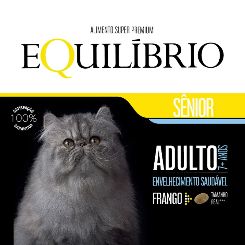 Ração Equilíbrio para Gatos Adultos Sênior Sabor Frango 500 g