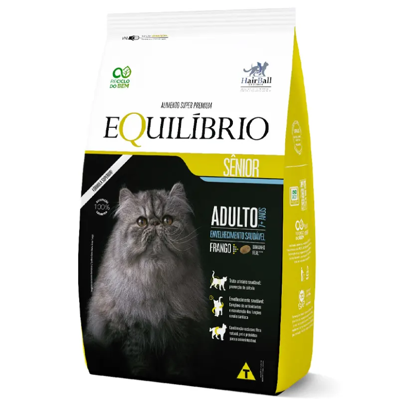 Ração Equilíbrio para Gatos Adultos Sênior Sabor Frango 500 g