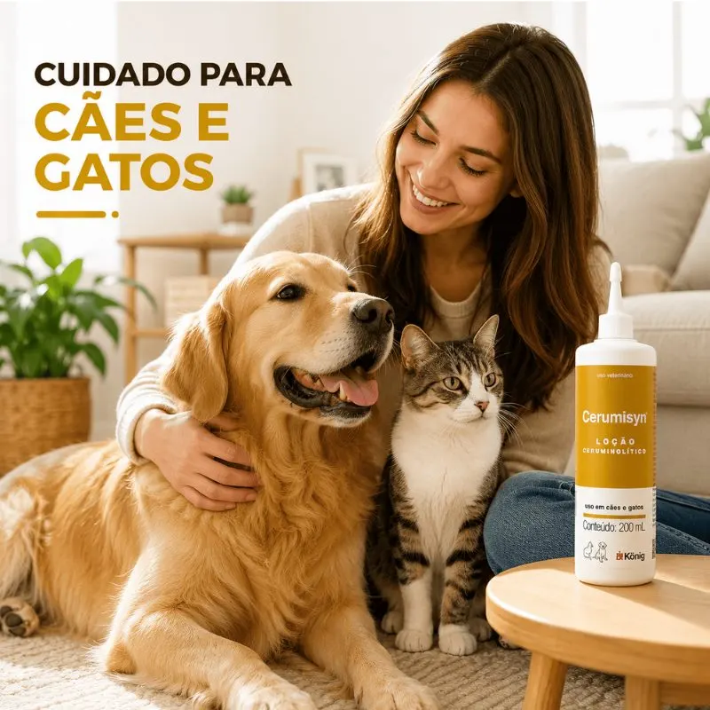 Loção König Ceruminsyn para Cães e Gatos 200 ml