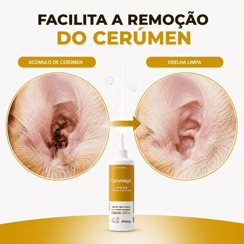Loção König Ceruminsyn para Cães e Gatos 200 ml