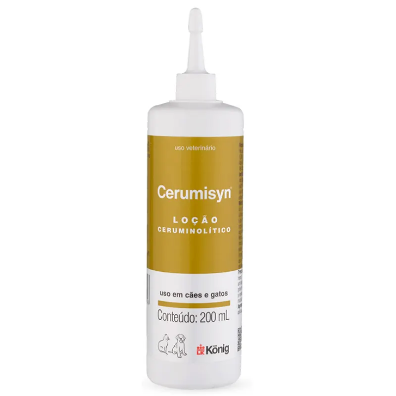 Loção König Ceruminsyn para Cães e Gatos 200 ml