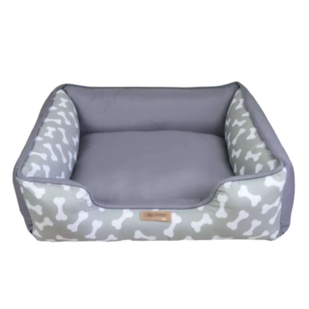 Cama Basic Ossinho Grafite Para Cães e Gatos Tamanho G