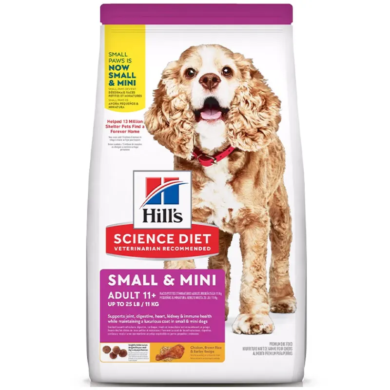 Ração Hill's Science Diet Adulto 11+ Pequenos e Mini para Cães Idosos Sabor Frango 2.04 kg