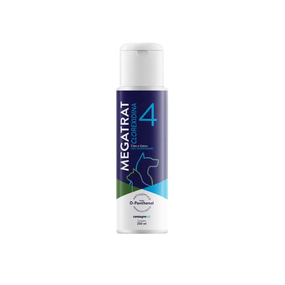 Shampoo Antisséptico Megatrat 4 Clorixidina 250ml