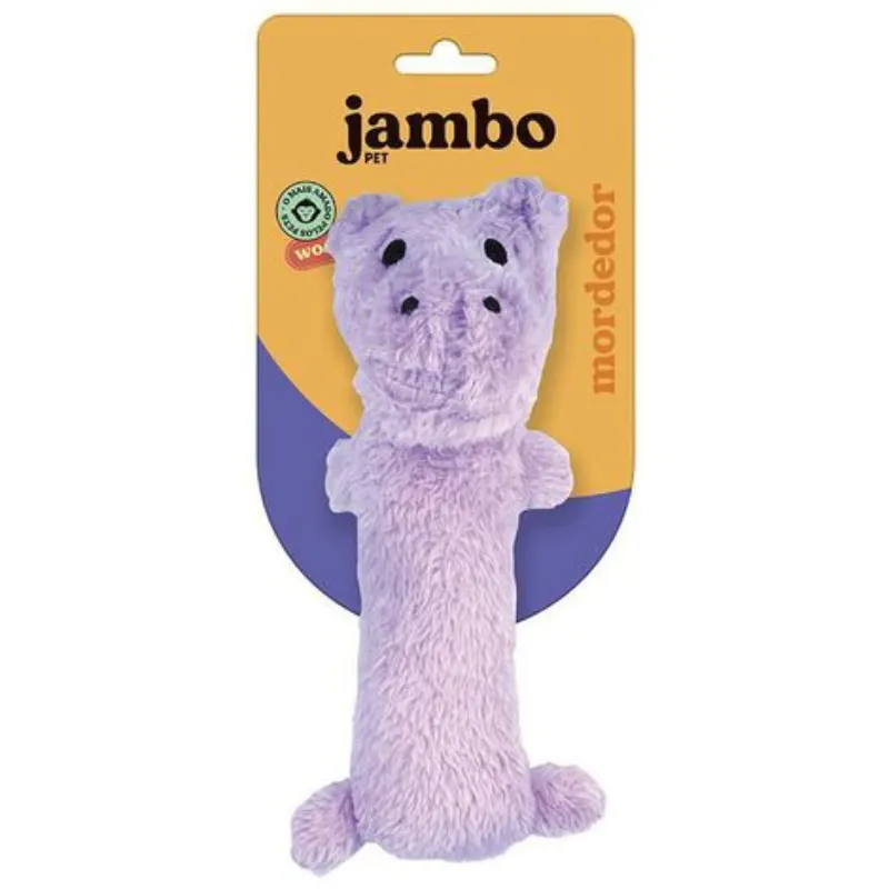Mordedor Jambo Barriguinha Plush Hippo Rosa