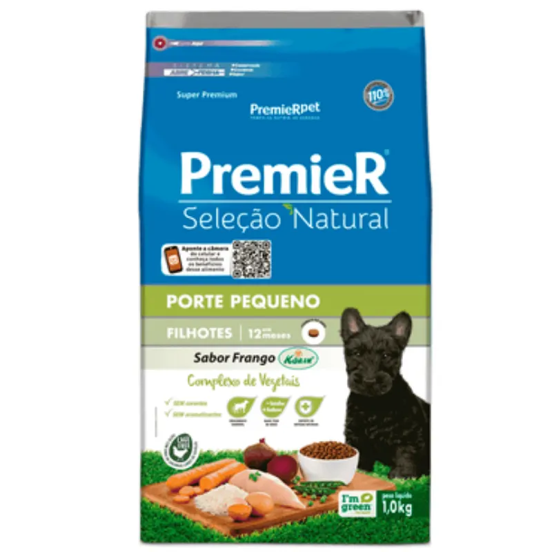 Ração Premier Seleção Natural Cães Filhotes Raças Pequenas Frango