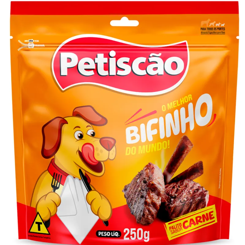 Petisco Petiscão Palito Mastigável Carne 250 g