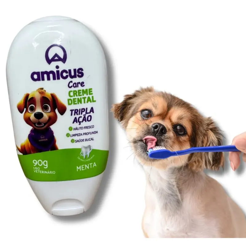 Amicus Care Creme Dental Tripla Ação Menta 90 g